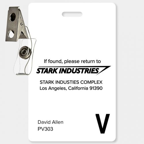 Stark Industries Visitor Badge Back 2